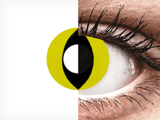 CRAZY LENS - Cat Eye Yellow - zonder sterkte (2 gekleurde daglenzen)