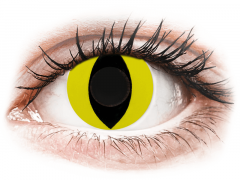 CRAZY LENS - Cat Eye Yellow - zonder sterkte (2 gekleurde daglenzen)