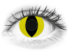 CRAZY LENS - Cat Eye Yellow - zonder sterkte (2 gekleurde daglenzen)