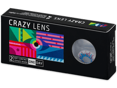 CRAZY LENS - Harlequin - met sterkte (2 gekleurde daglenzen)