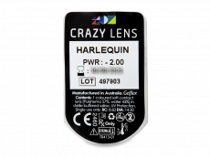CRAZY LENS - Harlequin - met sterkte (2 gekleurde daglenzen)