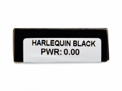 CRAZY LENS - Harlequin Black - zonder sterkte (2 gekleurde daglenzen)
