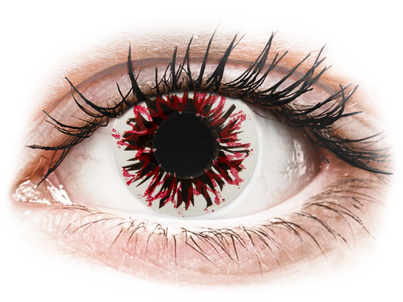 Gelflex CRAZY LENS - Harlequin Black - met sterkte (2 gekleurde daglenzen)