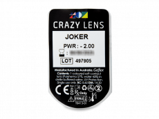 CRAZY LENS - Joker - met sterkte (2 gekleurde daglenzen)