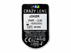 CRAZY LENS - Joker - met sterkte (2 gekleurde daglenzen)