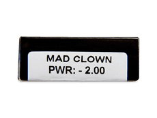 CRAZY LENS - Mad Clown - met sterkte (2 gekleurde daglenzen)
