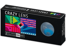 CRAZY LENS - Sky Blue - met sterkte (2 gekleurde daglenzen)