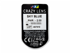 CRAZY LENS - Sky Blue - met sterkte (2 gekleurde daglenzen)