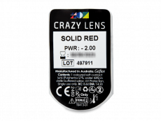 CRAZY LENS - Solid Red - met sterkte (2 gekleurde daglenzen)
