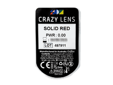 CRAZY LENS - Solid Red - zonder sterkte (2 gekleurde daglenzen)