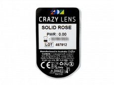 CRAZY LENS - Solid Rose - zonder sterkte (2 gekleurde daglenzen)