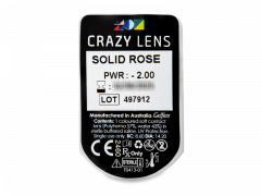 CRAZY LENS - Solid Rose - met sterkte (2 gekleurde daglenzen)