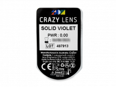 CRAZY LENS - Solid Violet - zonder sterkte (2 gekleurde daglenzen)