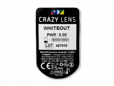 CRAZY LENS - WhiteOut - zonder sterkte (2 gekleurde daglenzen)