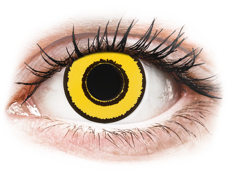 Gelflex CRAZY LENS - Yellow Twilight - met sterkte (2 gekleurde daglenzen)