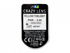 CRAZY LENS - Yellow Twilight - met sterkte (2 gekleurde daglenzen)