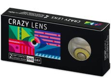 CRAZY LENS - Yellow Twilight - met sterkte (2 gekleurde daglenzen)