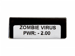 CRAZY LENS - Zombie Virus - met sterkte (2 gekleurde daglenzen)