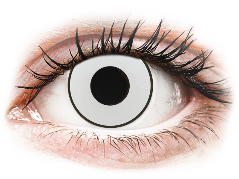 Gelflex CRAZY LENS - White Black - met sterkte (2 gekleurde daglenzen)