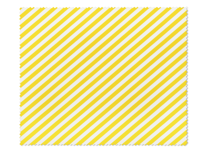 Schoonmaakdoekje voor brillen - gele en witte strepen 