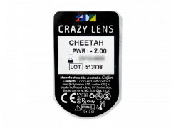 CRAZY LENS - Cheetah - met sterkte (2 gekleurde daglenzen)