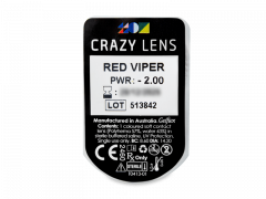 CRAZY LENS - Red Viper - met sterkte (2 gekleurde daglenzen)