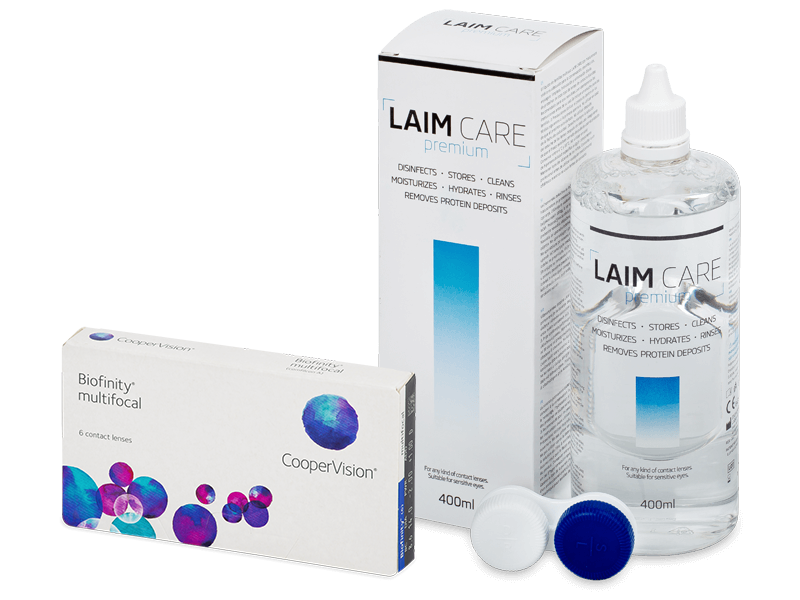 Biofinity Multifocal (6 lenzen) + Laim-Care 400 ml