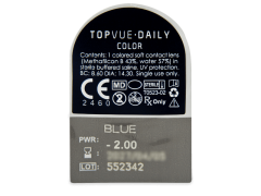 TopVue Daily Color - Blue - met sterkte (2 gekleurde daglenzen)