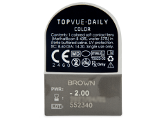 TopVue Daily Color - Brown - met sterkte (2 gekleurde daglenzen)