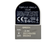 TopVue Daily Color - Green - met sterkte (2 gekleurde daglenzen)