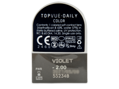 TopVue Daily Color - Violet - met sterkte (2 gekleurde daglenzen)