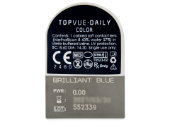 TopVue Daily Color - Brilliant Blue - zonder sterkte (2 gekleurde daglenzen)